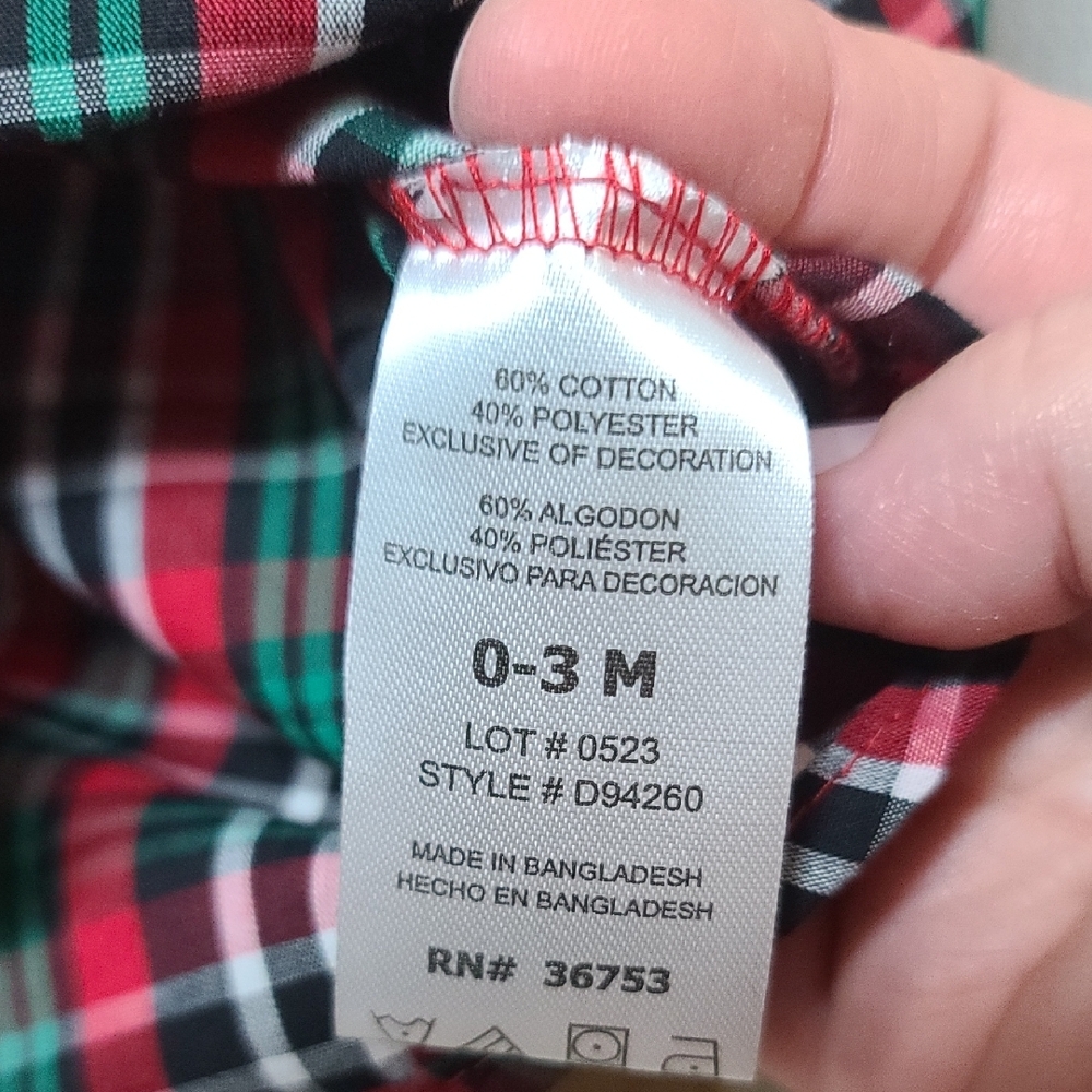 Staple Red and Green Button Down Shirt with Classic Plaid Design - Picture 7 of 8